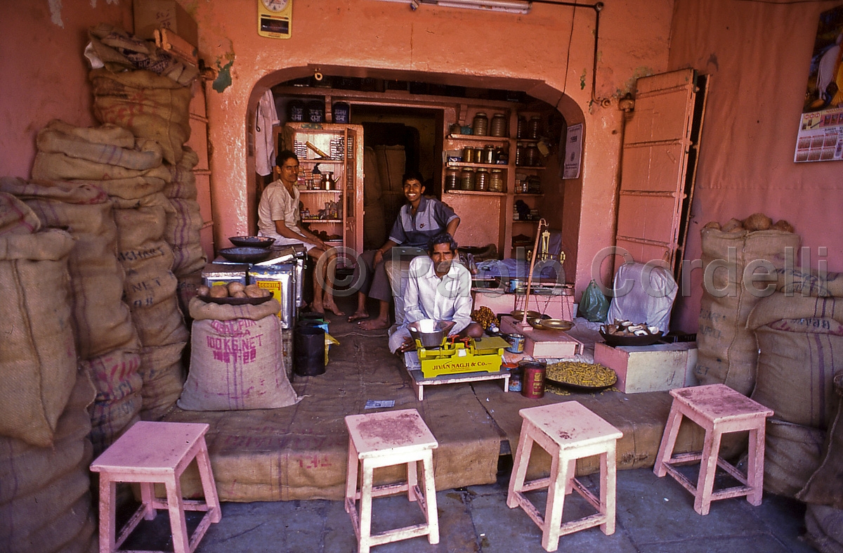 Dry fruit and spice shop, Jaipur, Rajasthan, India
 (cod:India 49)